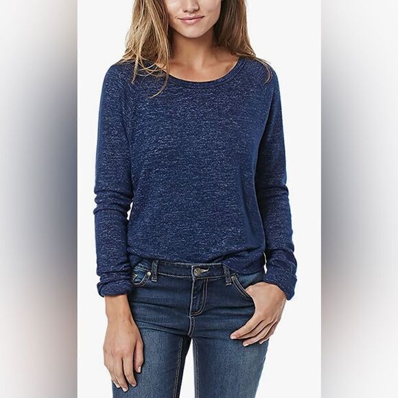 Buffalo By David Bitton CREW NECK LONG SLEEVES SWEATSHIRT Heathered Blue Size S - Picture 9 of 9